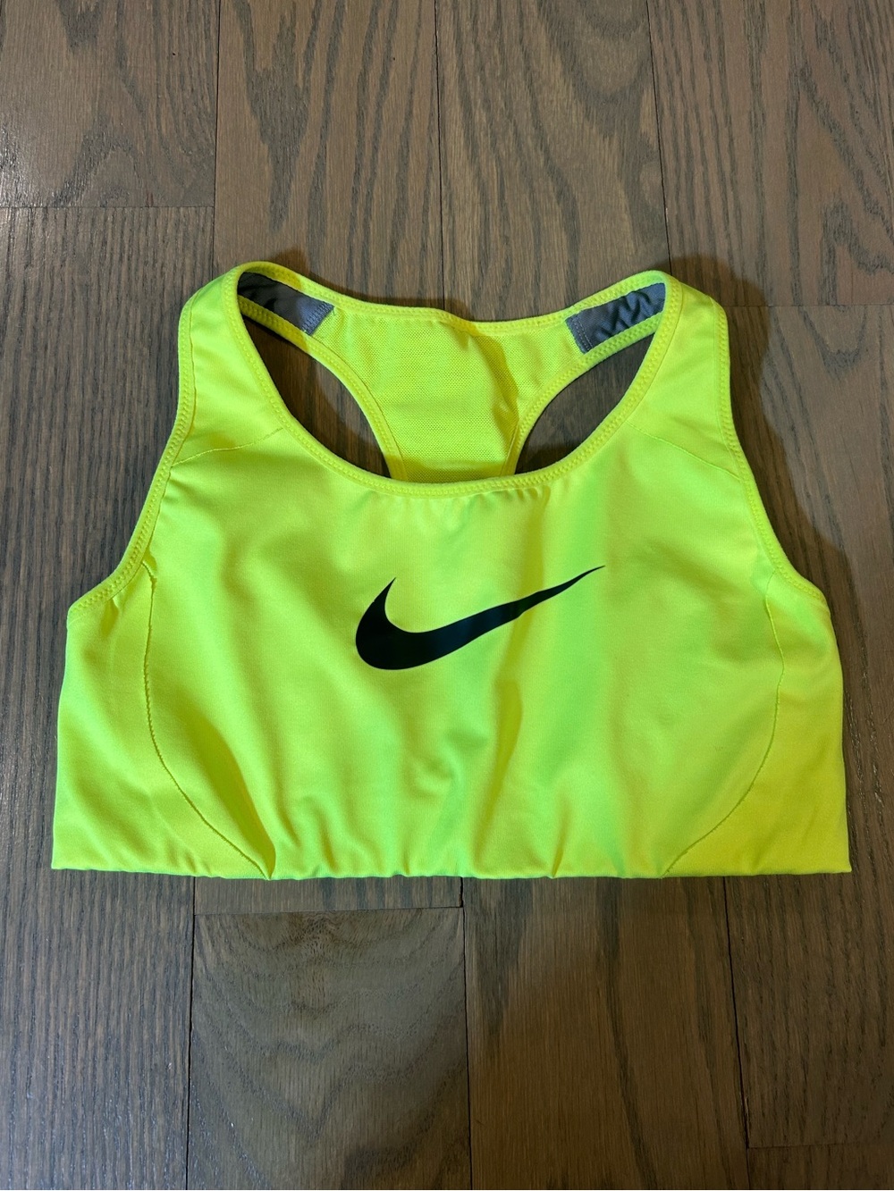 Nike Neon Yellow/Black Dri-FIT High Intensity Sports Bra